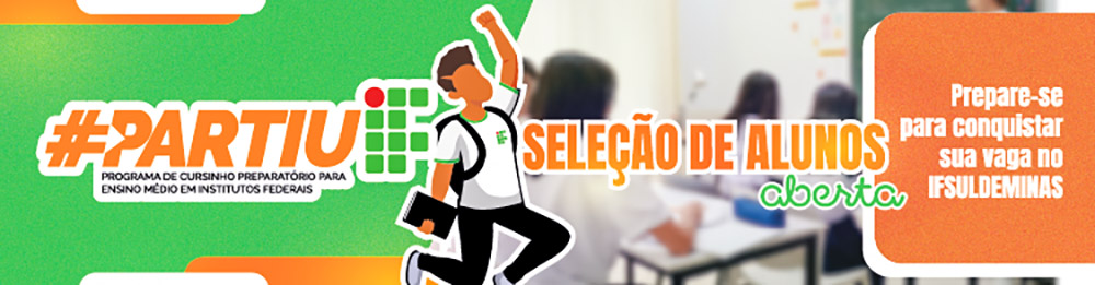 Inscrições abertas Partiu IF